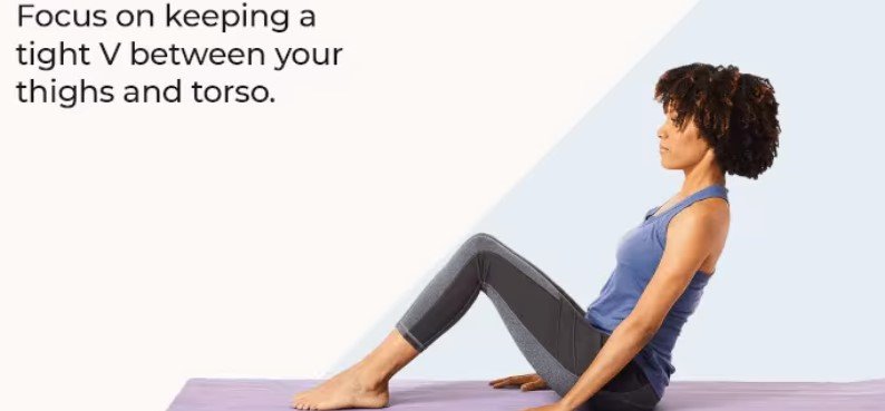 Boat pose flat tummy exercise