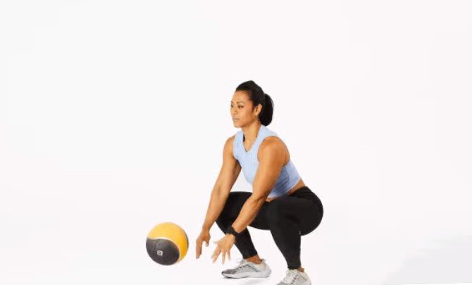 Medicine ball slam flat stomach