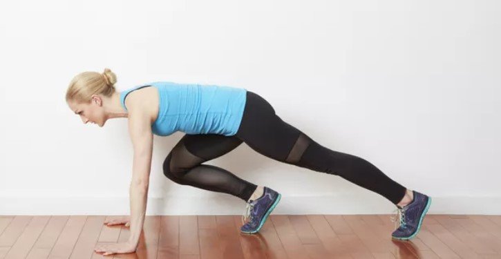 Mountain climbers flat tummy exercise